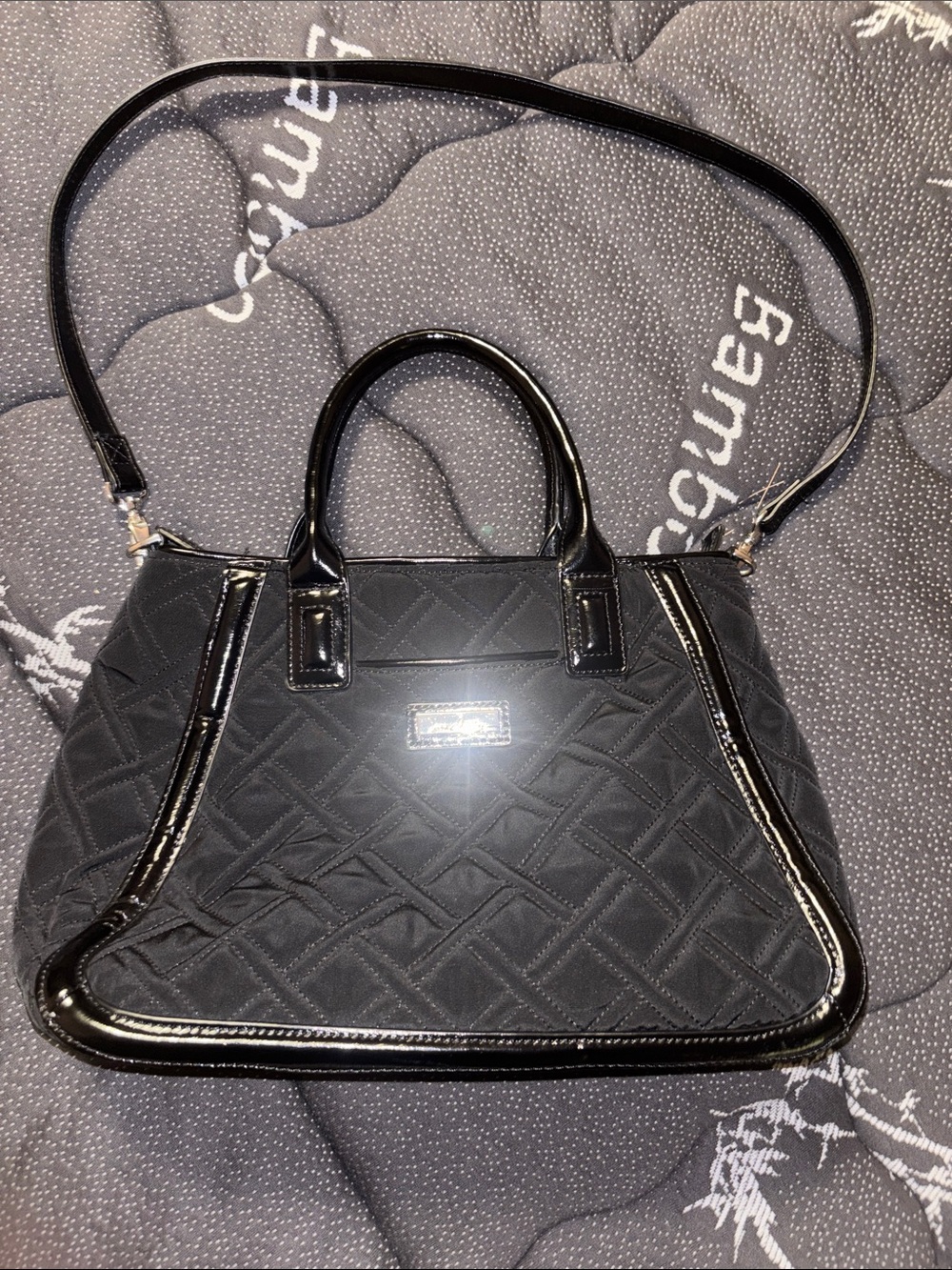 Vera Bradley Quilted Black Bag